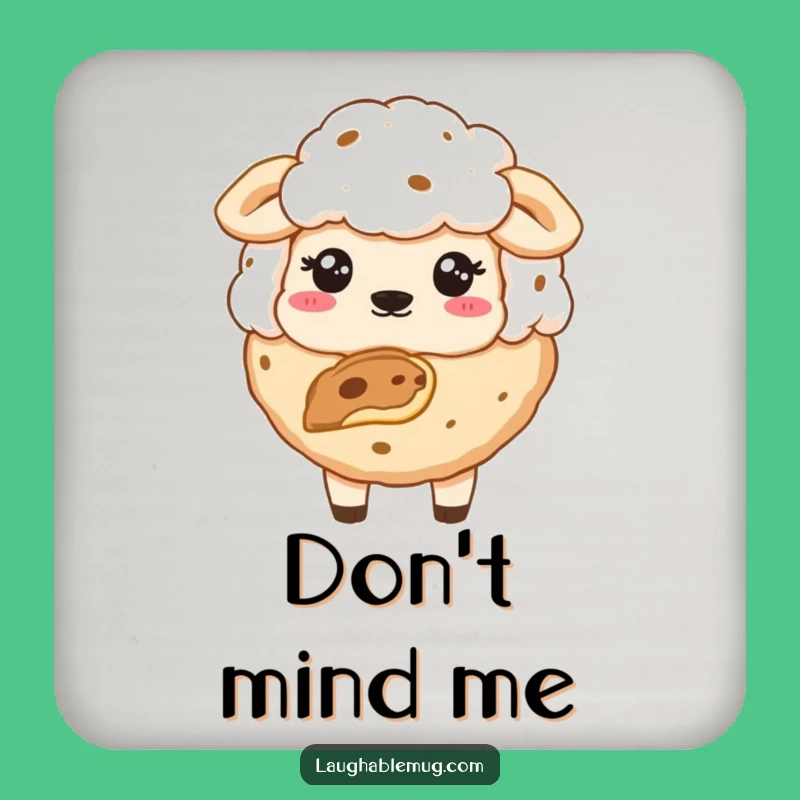 Funny Sheepish Cookie Coaster: Protect Surfaces with Sweet Humor - Funny Gift