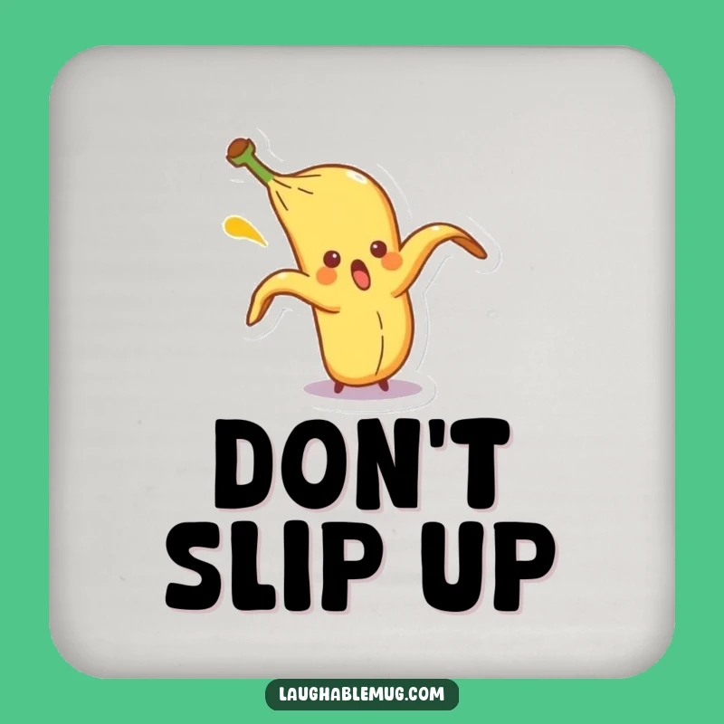 Funny Banana Peel Coaster: Comical Character Drink Protector, Humorous Gift