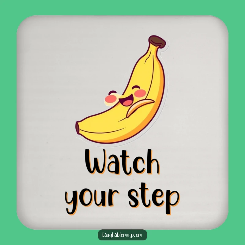 Funny Banana Slip Coaster Set: Comedic Fruit to Protect Surfaces with Humor Gift