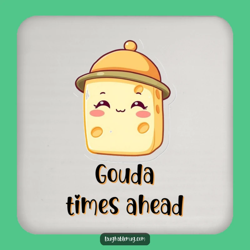 Funny Cheese Hat Drink Coaster: Protect Surfaces with Cheesy Charm - Funny Gift