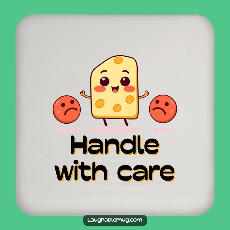 Funny Cheese Juggling Meatball Coasters: Protect Surfaces with Humor Gift