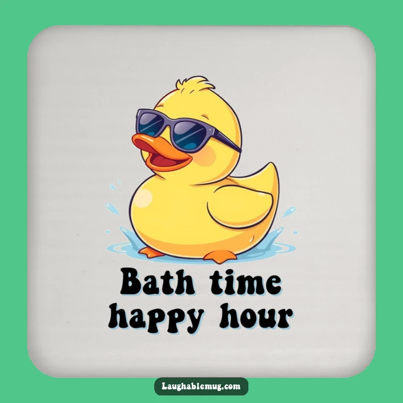 Funny Ducky Coaster: Protect Surfaces with Cool Humor, Great Funny Gift