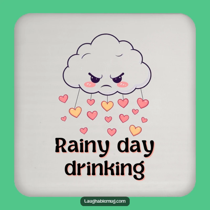 Funny Grumpy Cloud Coaster - Protect Surfaces with Charm, Novelty Funny Gift