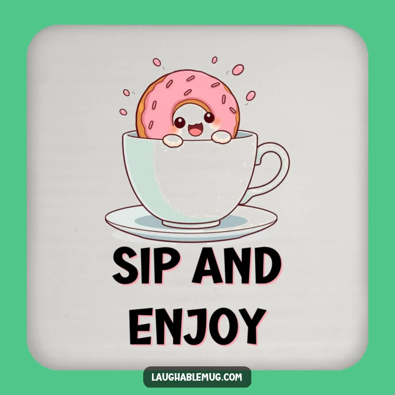 Funny Kawaii Donut Teacup Dive Coasters: Cute & Protective Surface Gift
