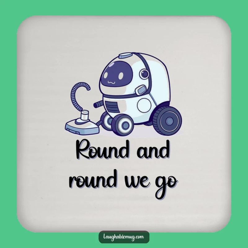 Funny Robot Vacuum Coaster: Protect Surfaces from Clumsy Bots!