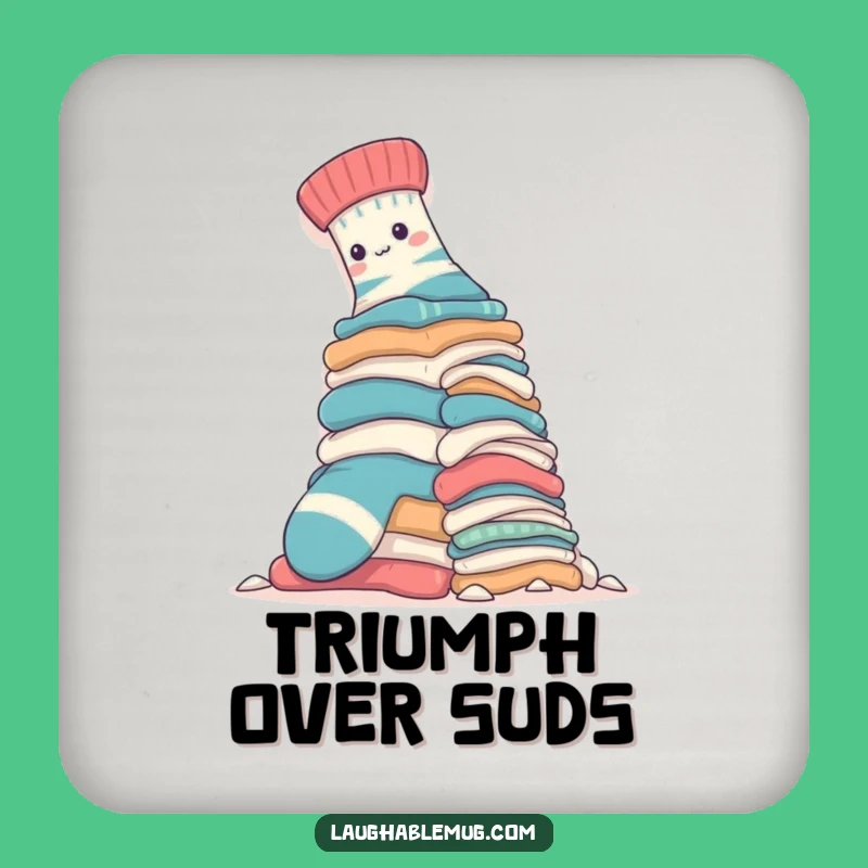 Funny Sock Laundry Coaster: Hilarious Protection for Brave Surfaces