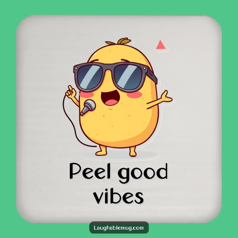 Funny Singing Potato Coaster Set: Rockstar Spud Decor, Perfect Funny Gift