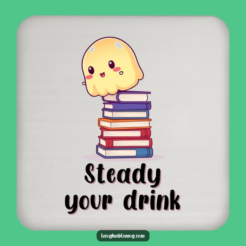 Funny Wobbly Jelly Coaster Set: Book Balance Protection, Humorous Gift