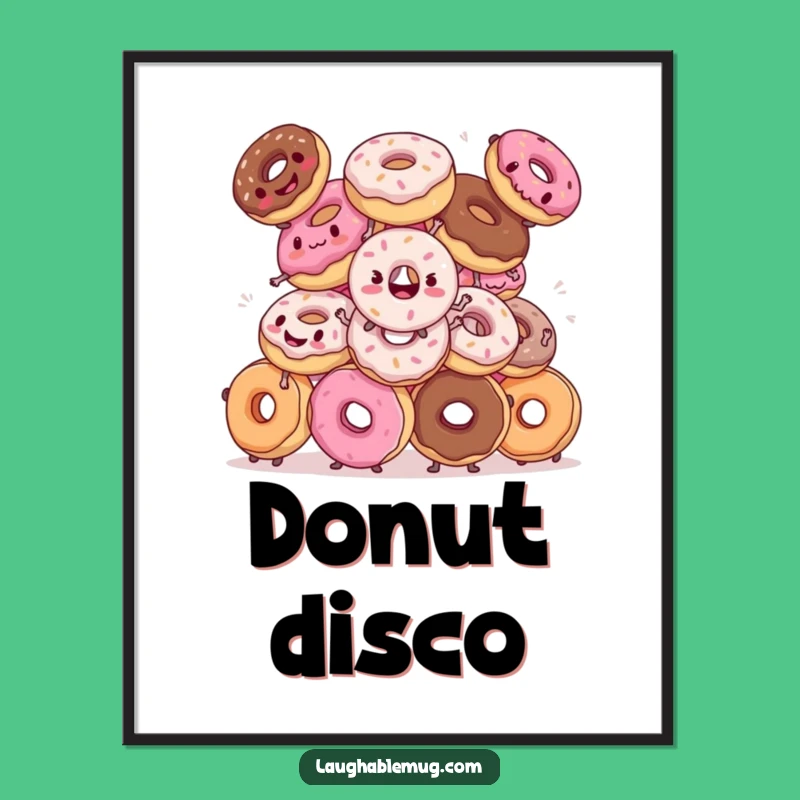 Funny Donut Dance Poster: Adorn Walls with Sweet Moves!
