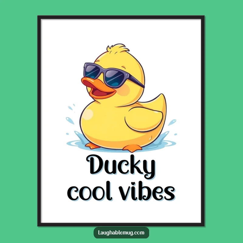 Funny Ducky Poster: Decorate with Cool Vibes, Perfect Funny Gift for Fun Lovers