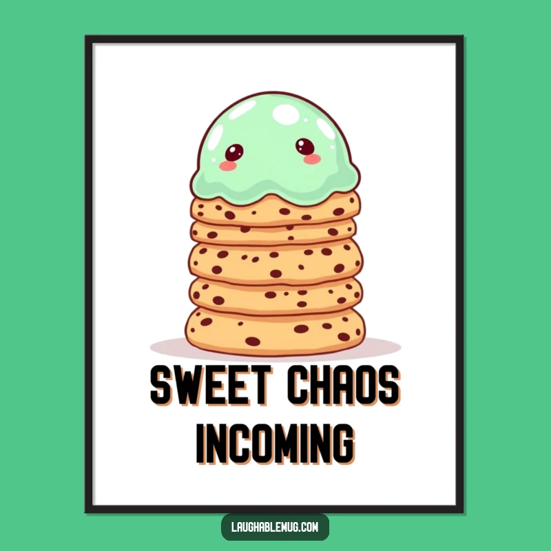 Funny Jelly Balance Poster: Whimsical Dessert Art for Kitchens