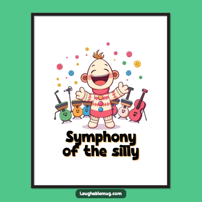 Funny Sock Puppet Orchestra Poster: Wall Art with a Giggle