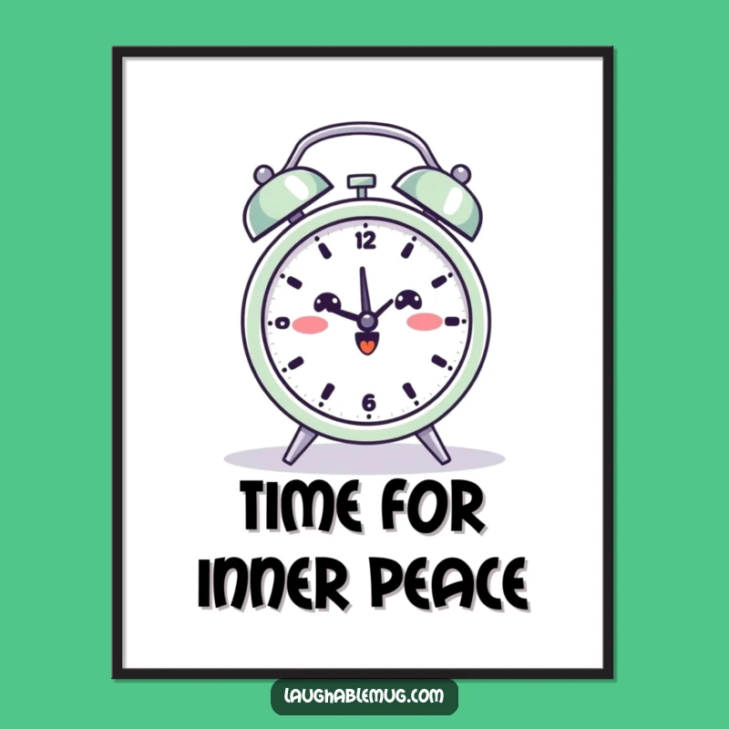 Funny Yoga Alarm Clock Poster: Bring Zen and Humor to Your Walls!