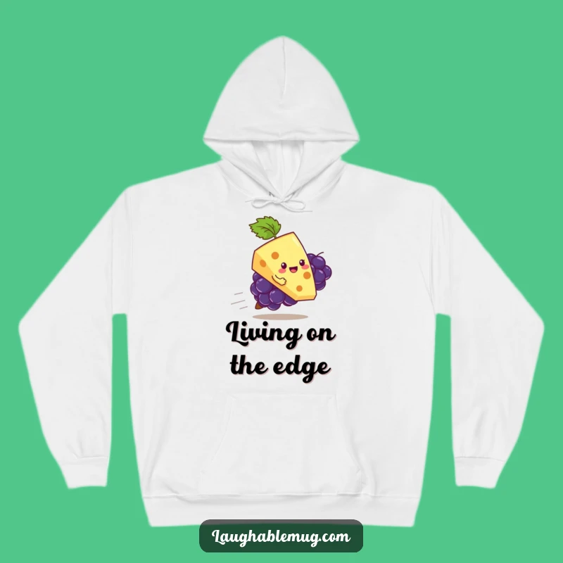 Cozy Funny Cheese & Grape Hoodie: Warmth for Foodie Fun