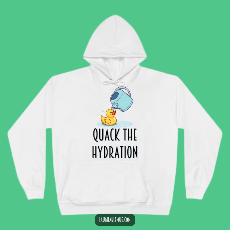 Funny Watering Can Duck Hoodie - Cozy Garden Humor, Great Funny Gift for Plant Parents