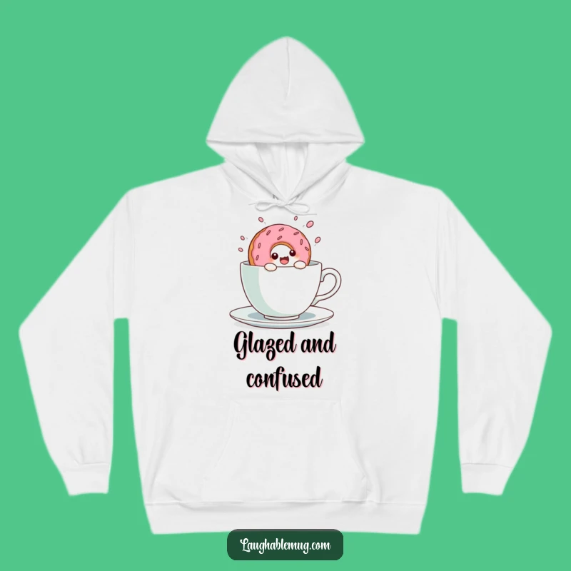 Cozy Funny Kawaii Donut Teacup Dive Hoodie: Warm & Whimsical Comfort Gift