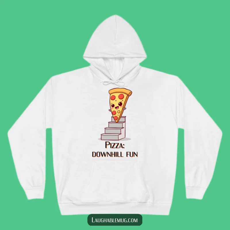 Funny Pizza Hoodie: Slipping Slice Design, Cozy Funny Gift for Pizza Lovers