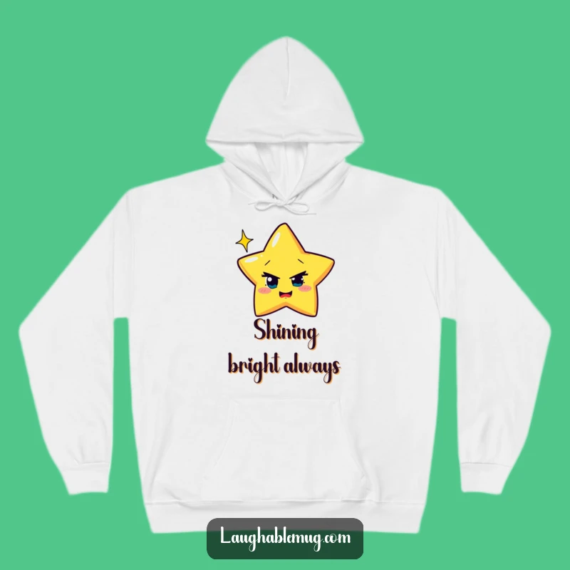 Funny Winking Star Hoodie: Cozy Cosmic Comfort, Humorous Gift