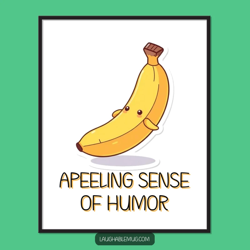 Free Printable Wall Art: Comical Banana Slipping Downloadable Decor