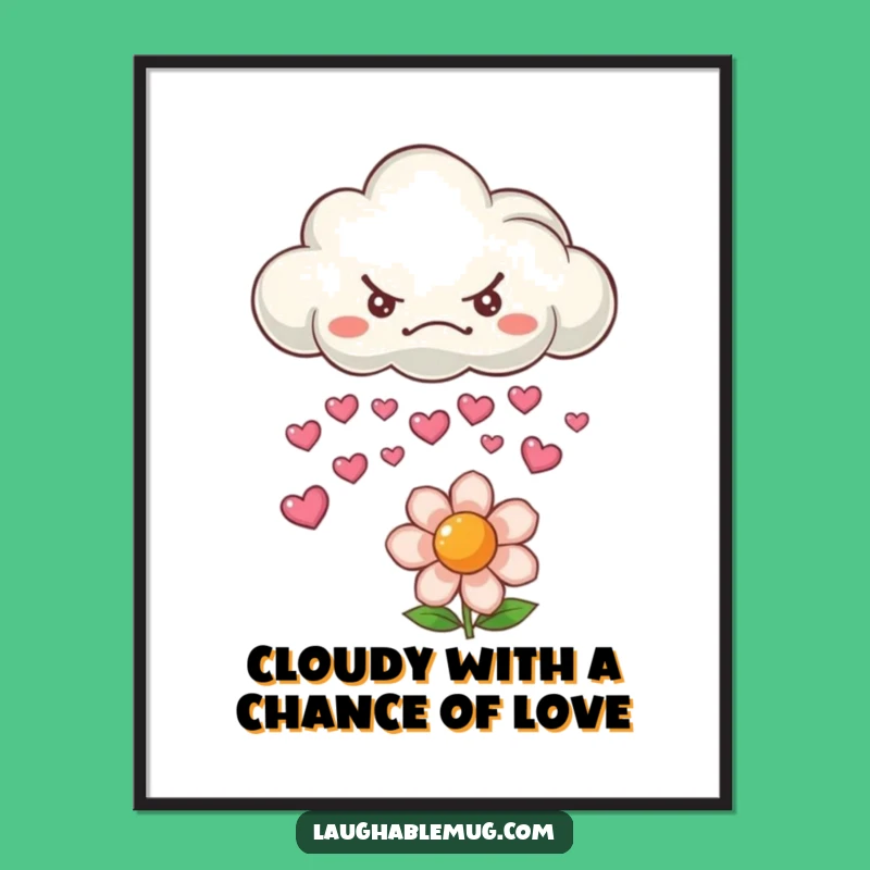 Free Printable Wall Art: Grumpy Heart Cloud Decor, Whimsical DIY Downloadable Art!