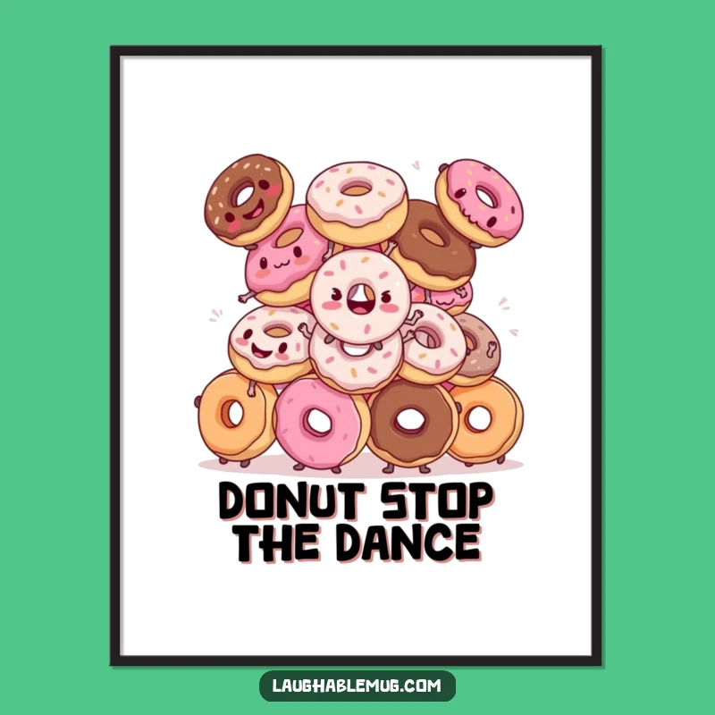 Free Printable Wall Art: Clumsy Donut Dance Downloadable Decor