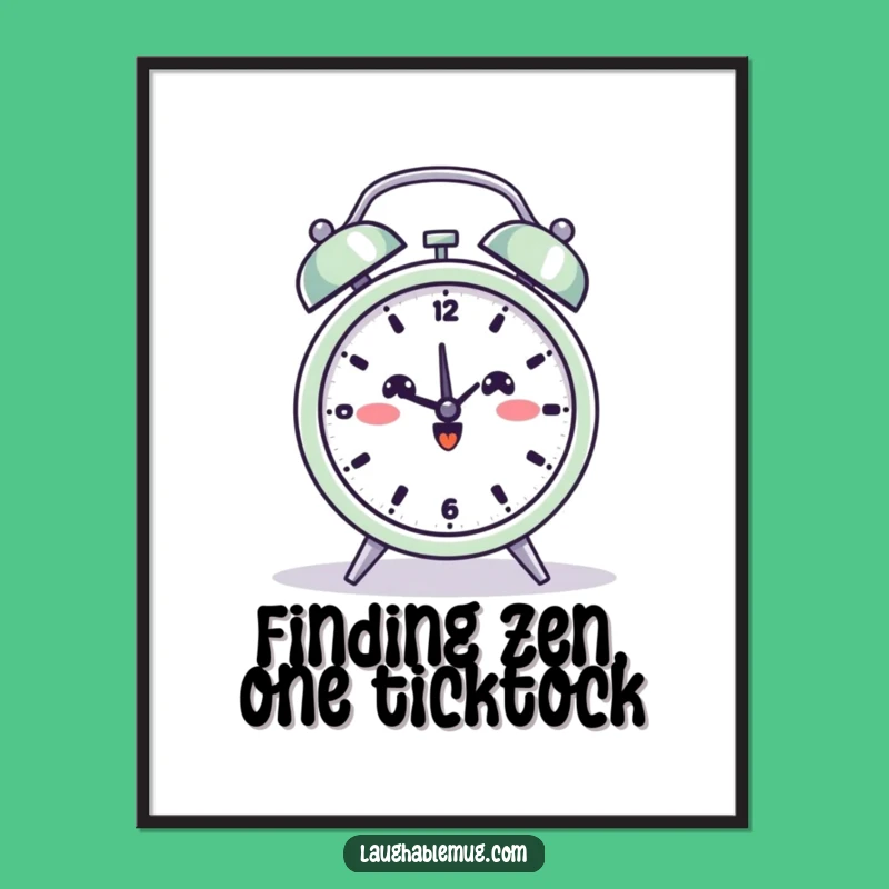 Serene Free Printable Wall Art: Yoga Alarm Clock Downloadable Decor