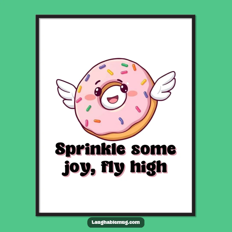 Free Printable Donut Flying Wall Art: Whimsical Downloadable Decor for a Playful Space