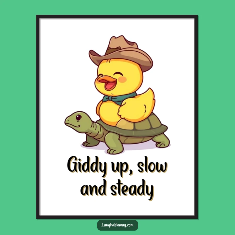 Free Printable Funny Duck Cowboy Art - Hilarious Downloadable Wall Decor for Kids Room