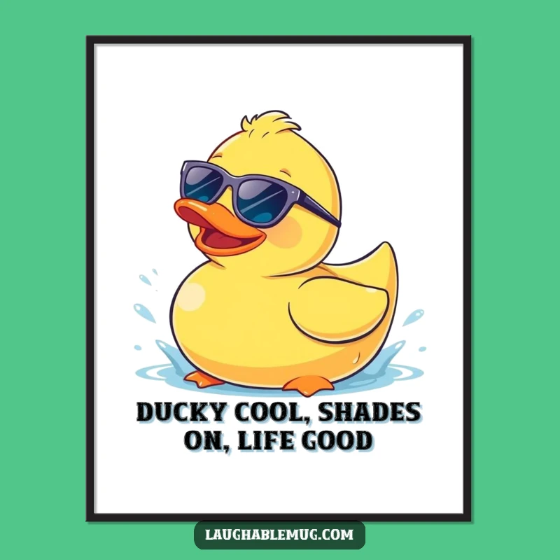 Free Printable Wall Art: Cool Duck Sunglasses, Downloadable Fun & Quirky Decor