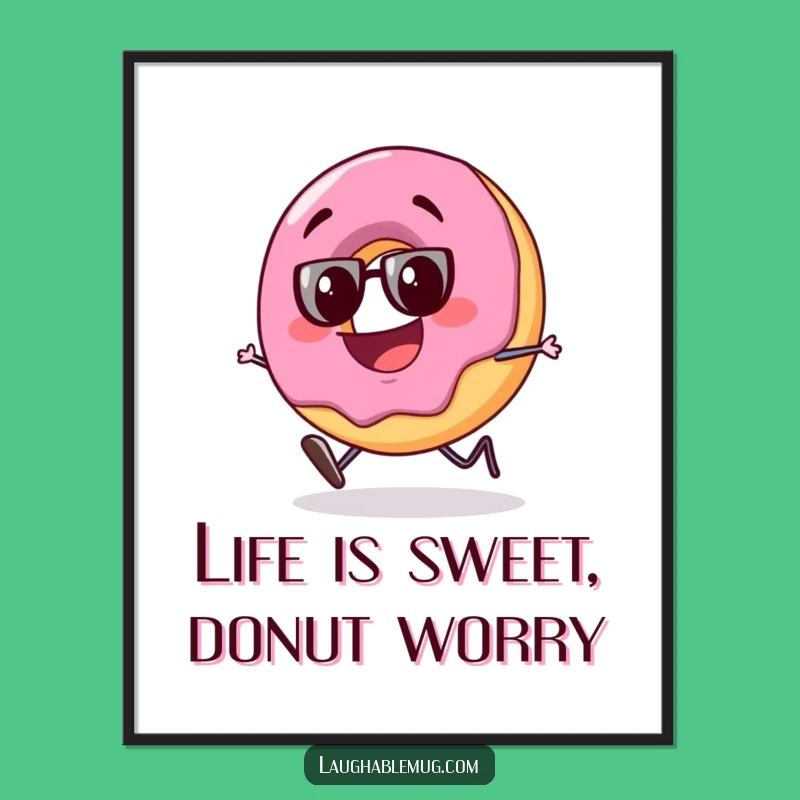 Free Printable Wall Art: Tipsy Donut Delight, Fun Downloadable Decor