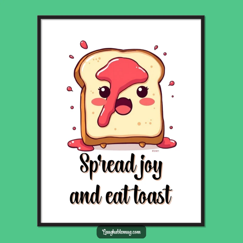 Funny Free Printable Wall Art: Toast Character's Jam Explosion - Downloadable Decor