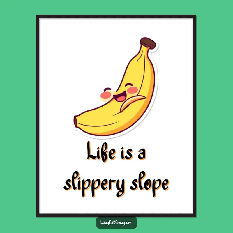 Funny Free Printable Wall Art: Banana Slip Art, Kitchen Humor, Downloadable Decor