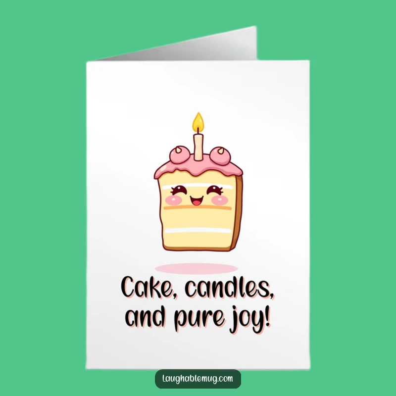 Funny Free Printable Birthday Card: Cake's Candle Nose, Giggles Galore, Downloadable Gift