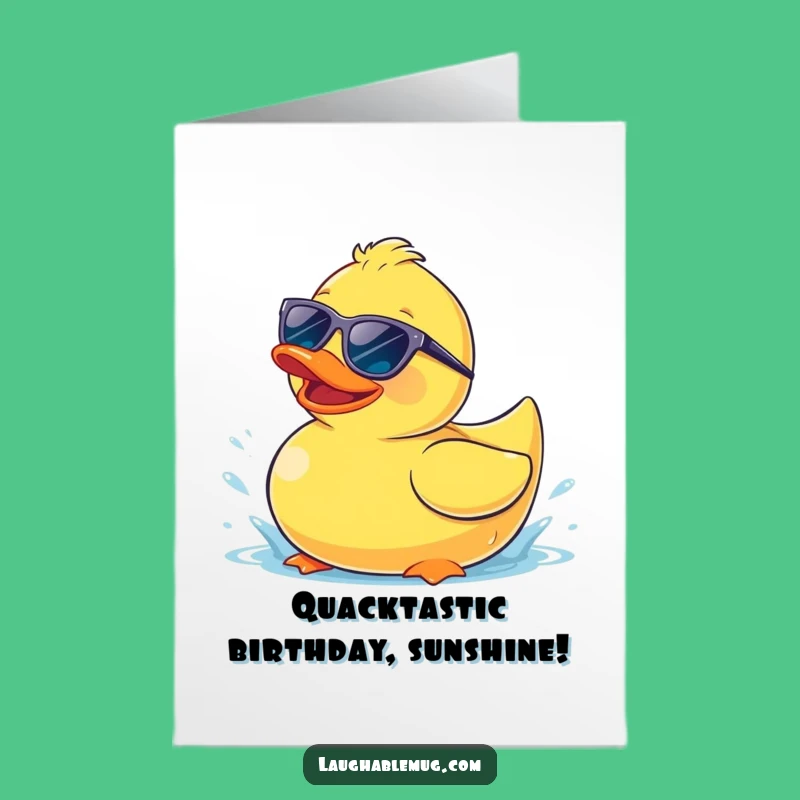 Free Printable Birthday Card: Cool Duck Sunglasses, Funny Downloadable DIY Gift