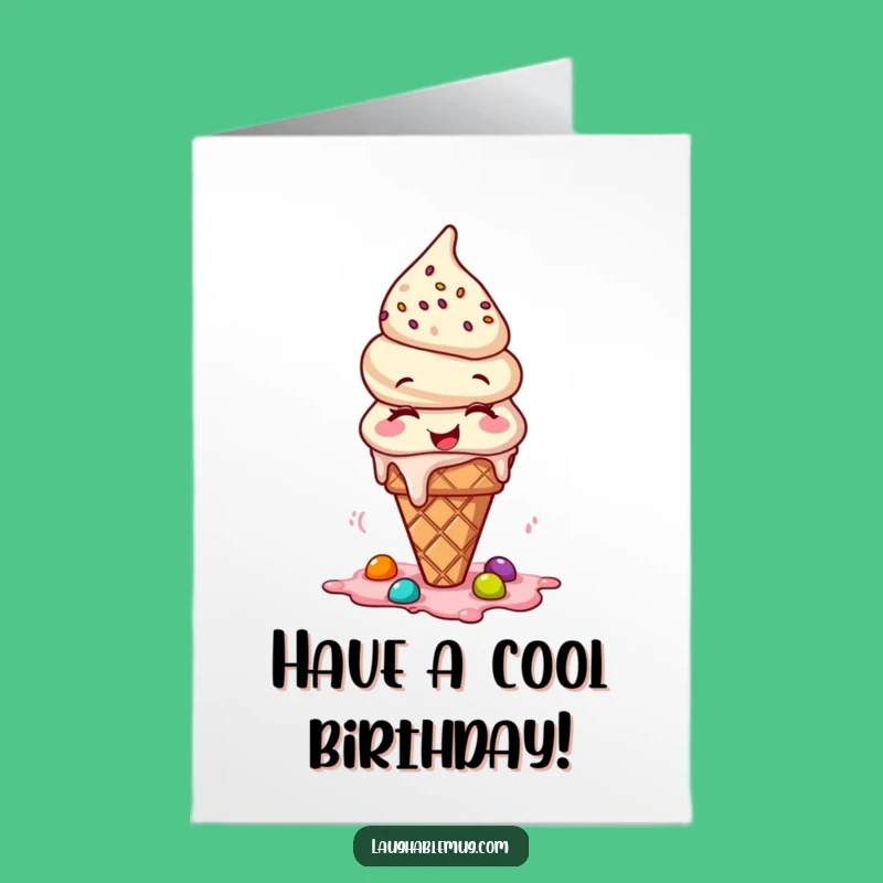 Free Printable Birthday Card: Giggling Ice Cream Sundae Downloadable for Fun DIY Gifts