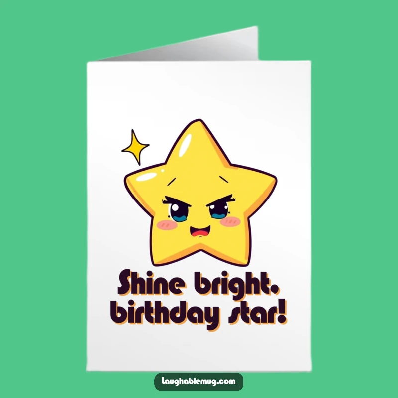 Funny Free Printable Birthday Card: Winking Star, Sparkly Wishes, Downloadable Gift