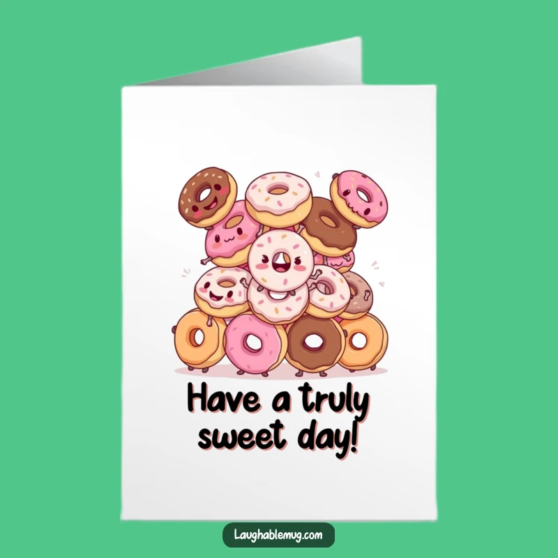 Funny Free Printable Donut Birthday Card - Clumsy Dance Greeting