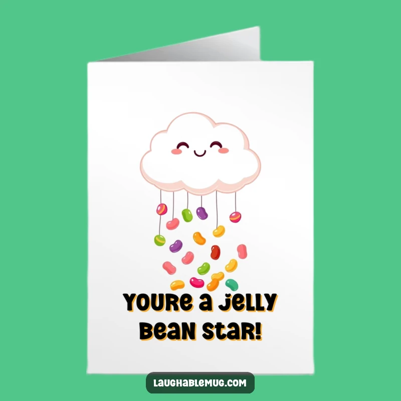 Free Printable Cloud Congrats Card - Jelly Bean Shower for Success