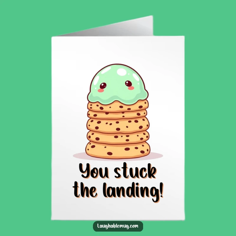 Free Printable Congrats Card: Jelly Balance Character, Comical DIY Downloadable Gift!