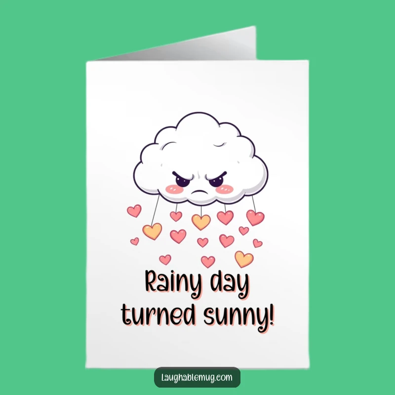 Free Printable Congrats Card: Heart Rain Cloud, Funny Downloadable Gift