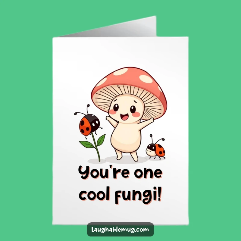 Printable Kawaii Congrats Card: Mushroom Dance Moves - Free Download!