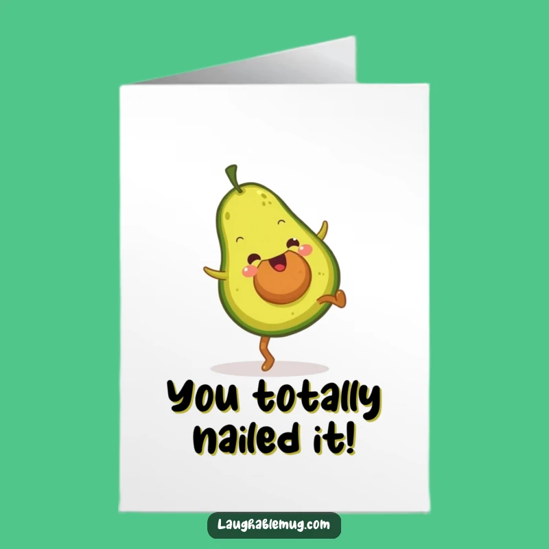 Free Printable Avocado Cartwheel Congrats Card: Hilarious Downloadable Gift for Any Achievement