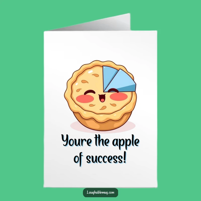 Free Printable Congrats Card: Humorous Apple Pie Pie Chart Downloadable