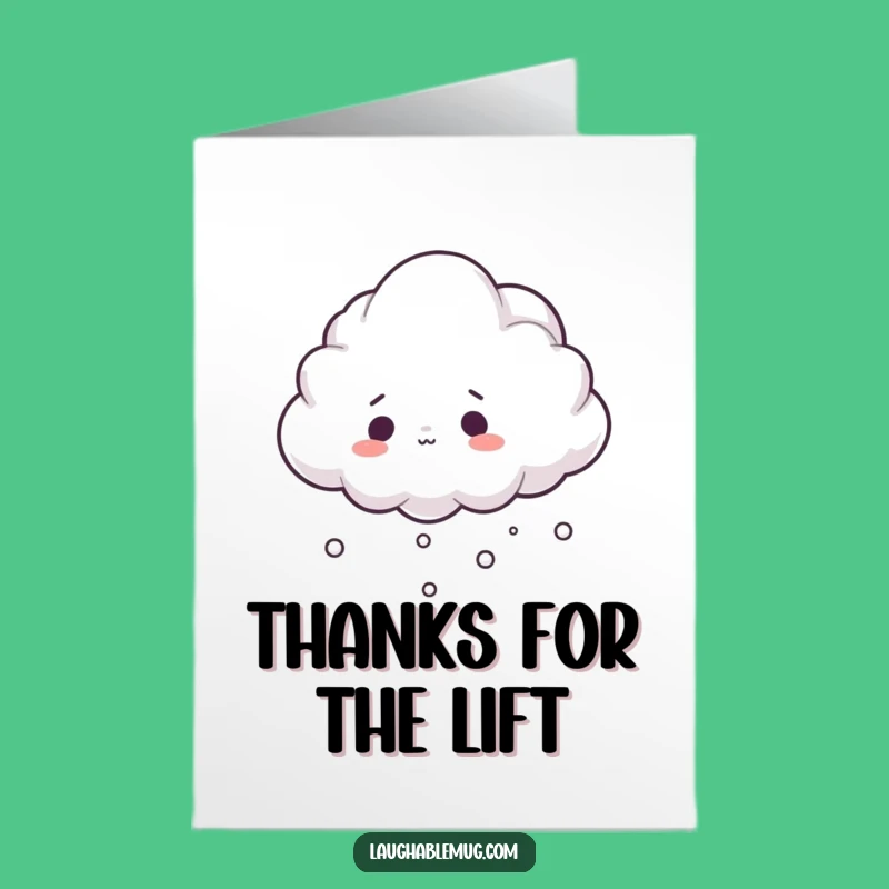 Free Printable Thank You Card: Cloud's Surprise Slip, Thanks Given