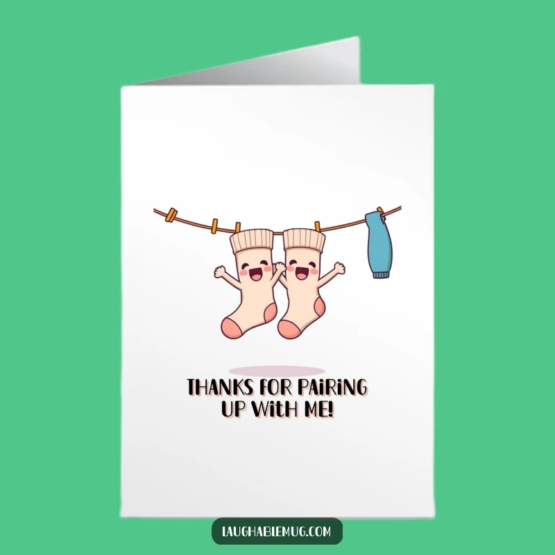 Free Printable Thank You Card: Dancing Socks Express Gratitude with Fun Vibes