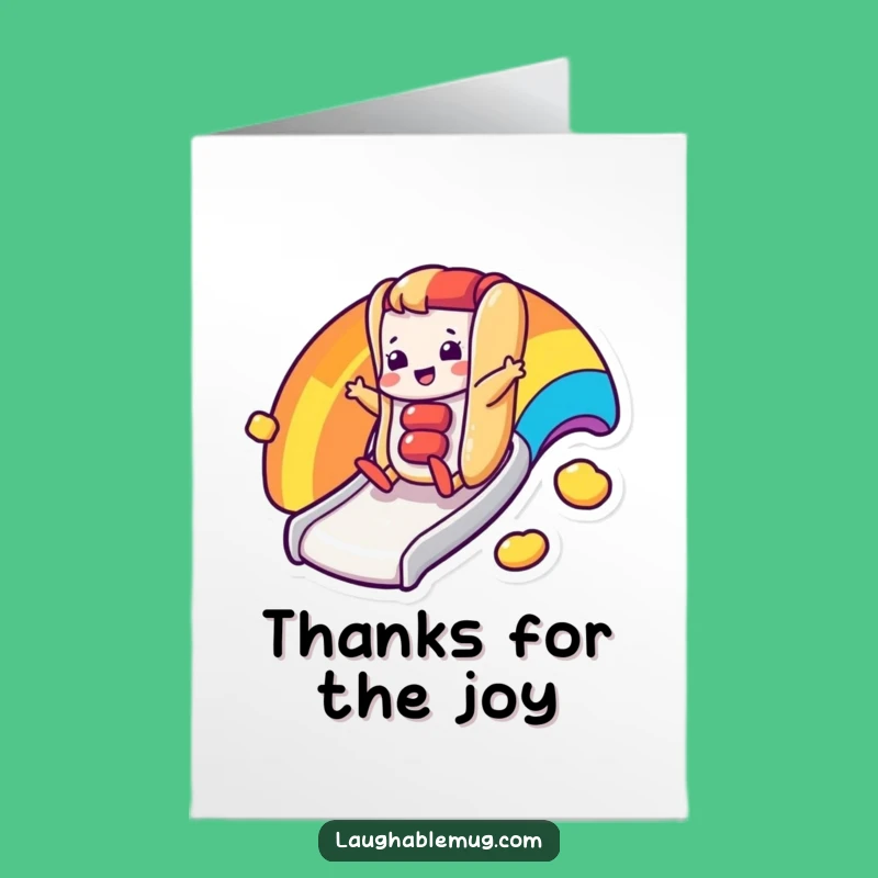 Free Printable Thank You Card: Grateful Hot Dog Character Says Thanks with Fun, Print at Home
