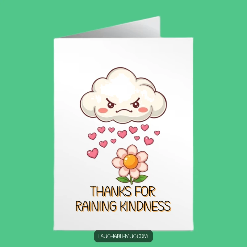Free Printable Thank You Card: Grumpy Heart Cloud, Heartfelt DIY Downloadable Gift!