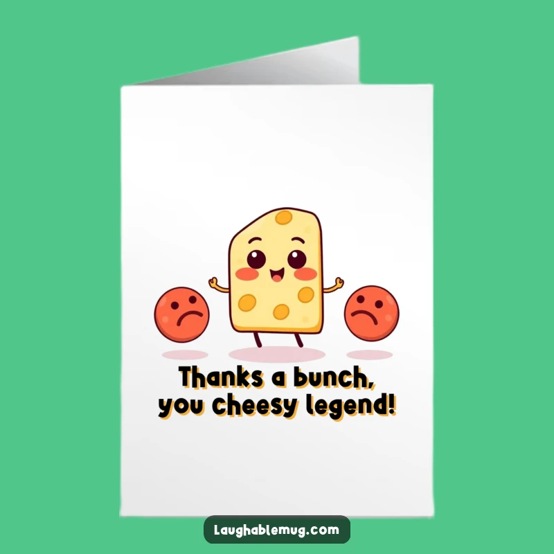 Free Printable Thank You Card: Juggling Cheese & Meatballs DIY Downloadable Gift