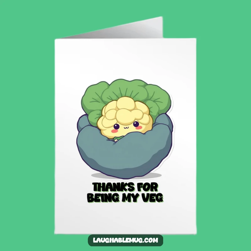 Free Printable Thank You Card: Shy Broccoli Says Thanks, Humorous Downloadable Gift