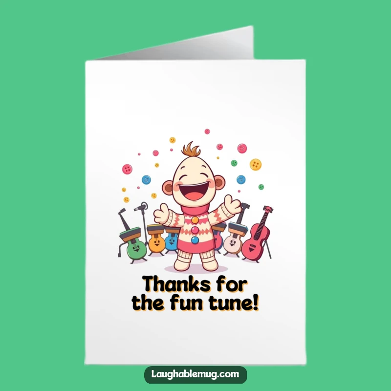 Free Printable Thank You Card: Sock Puppet Conductor, Funny Downloadable Gift of Gratitude